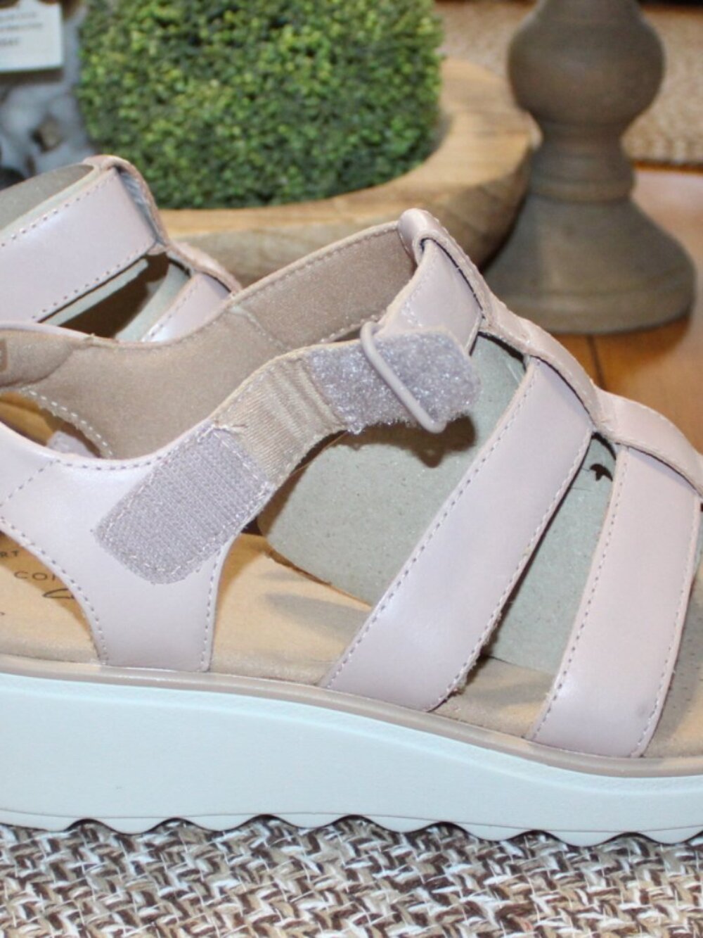 NWT Clark Jillian Quartz (Dusty Rose) wedge sandals, women's 9 12 WIDE. NICE! - Picture 6 of 11